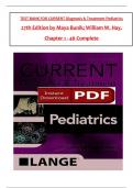TEST BANK For CURRENT Diagnosis and Treatment Pediatrics 27th Edition by Maya Bunik&semi; William W&period; Hay&comma; All 1-46 Chapters Covered &comma;Latest Edition