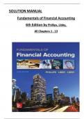 Solution Manual For Fundamentals of Financial Accounting&comma; 6th Edition by Fred Phillips&comma; Robert Libby&comma; Verified Chapters 1 - 13&comma; Complete Newest Version
