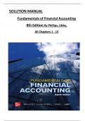 SOLUTION MANUAL Fundamentals of Financial Accounting 8th Edition by Phillips&comma; Libby All Chapters 1 to 13 complete Verified editon