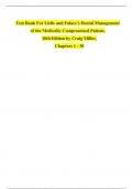Test Bank For Little and Falace's Dental Management  of the Medically Compromised Patient&comma; 10thEdition by Craig Miller&comma;  Chapters 1 - 30