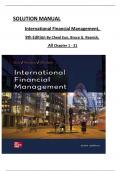 Solution Manual for International Financial Management&comma; 9th International Edition By Cheol Eun&comma; Bruce G&period; Resnick&comma; Verified Chapters 1 - 21&comma; Complete Newest Version