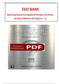 Test Bank for Marketing Research&colon; An Applied Orientation 7th Edition &lpar;What's New in Marketing&rpar; by Naresh Malhotra&comma; All 1-23 Chapters Covered &comma;Latest Edition