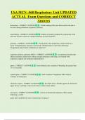 USA MCN -568 Respiratory Unit UPDATED ACTUAL Exam Questions and CORRECT  Answers