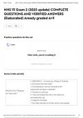 NHS 111 Exam 2 &lpar;2025 update&rpar; COMPLETE QUESTIONS AND VERIFIED ANSWERS &lpar;Elaborated&rpar; Aready graded A&plus;&excl;&excl;