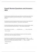 Exam2 Review Questions and Answers- HED