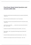 Final Exam Study Guide Questions and Answers &lpar;HED 224&rpar;