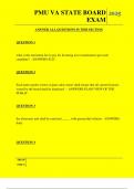  PMU VA STATE BOARD EXAM QUESTIONS AND ANSWERS 2025