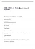 HED 200 Study Guide Questions and Answers
