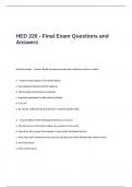 HED 220 - Final Exam Questions and Answers