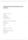 HED 226 Study Guide Questions and Answers
