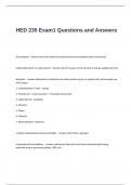 HED 235 Exam1 Questions and Answers