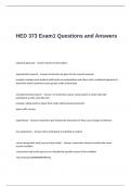 HED 373 Exam1 Questions and Answers