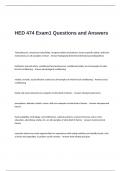 HED 474 Exam1 Questions and Answers