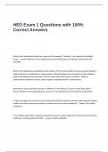 HED Exam 1 Questions with 100&percnt;Correct Answers