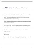 HED Exam 2 Questions and Answers