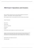 HED Exam 4 Questions and Answers
