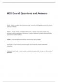 HED Exam1 Questions and Answers