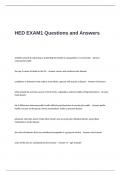 HED EXAM1 Questions and Answers
