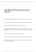 HED M03 Final Exam Questions and Answers