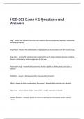 HED-201 Exam - 1 Questions and Answers
