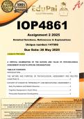 IOP4861 Assignment 2 &lpar;COMPLETE ANSWERS&rpar; 2025 &lpar;147508&rpar; - DUE 26 May 2025