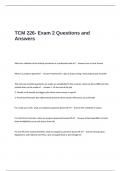 TCM 226- Exam 2 Questions and Answers