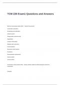 TCM 226 Exam1 Questions and Answers