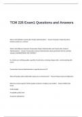TCM 226 Exam1 Questions and Answers