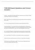 TCM 226 Exam1 Questions and Correct Answers