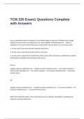 TCM 226 Exam1 Questions Complete with Answers