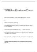 TCM 226 Exam2 Questions and Answers