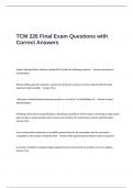 TCM 226 Final Exam Questions with Correct Answers