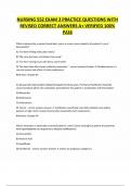 NURSING 552 EXAM 3 PRACTICE QUESTIONS WITH REVISED CORRECT ANSWERS A&plus; VERIFIED 100&percnt; PASS