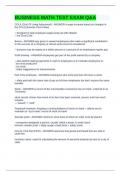 BUSINESS MATH TEST EXAM Q&A