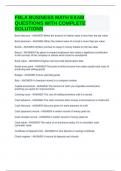 FBLA BUSINESS MATH EXAM QUESTIONS WITH COMPLETE SOLUTIONS