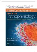 Test Bank - Porth Pathophysiology&colon; Concepts of Altered Health States&comma; 2nd Canadian Edition By Hannon&comma; Chapter 1-61 &vert; All Chapters &vert;&vert;Complete A&plus; Guide