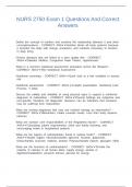 NURS 2750 Exam 1 Questions And Correct Answers