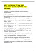 EDF 6437 FINAL EXAM 2025 QUESTIONS AND ANWERS 100&percnt; SOLVED&period;