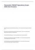 Paramedic FISDAP Operations Exam 2025 And Answers&period;