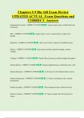 Chapters 5-9 Bio 168 Exam Review UPDATED ACTUAL Exam Questions and  CORRECT Answers