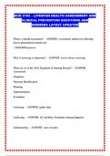 NUR 2102 &ndash; LIFESPAN HEALTH ASSESSMENT AND CLINICAL PREVENTION QUESTIONS AND ANSWERS LATEST UPDATED