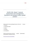 NURS 205- Week 7 &lpar;wound assessment and management Questions and answers latest update &lpar;2025&rpar;&excl;&excl;