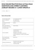 NCLE ONLINE PRACTICE EXAM ACTUAL EXAM QUESTIONS AND CORRECT ANSWERS &vert; ALREADY GRADED A&plus; &vert; LATEST UPDATE A&plus;