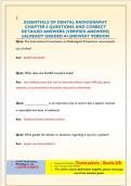 DENTAL RADIOGRAPHY  QUESTIONS AND CORRECT DETAILED ANSWERS &lpar;VERIFIED ANSWERS&rpar; &vert;&vert;ALREADY GRADED A&plus;&vert;&vert;NEWEST VERSION