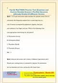 Family Med PAEA Practice Test Questions and  Correct Detailed Answers &lpar;Verified Answers&rpar;  &vert;&vert;Already Graded A&plus;&vert;&vert;Newest Version