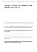 Prophecy General ICU A V3 Exam 2025 With Correct Answers&period;