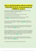 Intro to medical imaging midterm &lpar;complete&rpar; UPDATED ACTUAL Exam Questions and  CORRECT Answers