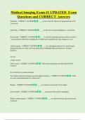 Medical Imaging Exam &num;1 UPDATED Exam  Questions and CORRECT Answers