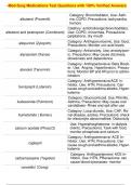 Med-Surg Medications Test Questions with 100&percnt; Verified Answers