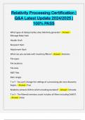 Relativity Processing Certification &vert; Q&A Latest Update 2024&sol;2025 &vert; 100&percnt; PASS